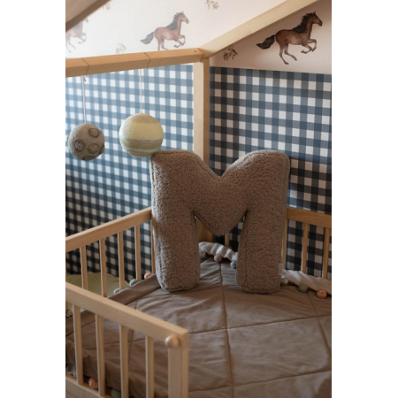Cojín Letra Bouclé Personalizado Infantil | YELOCAI