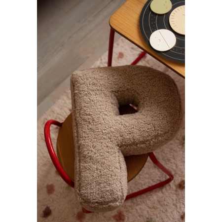 Cojín Letra Bouclé Personalizado Infantil | YELOCAI