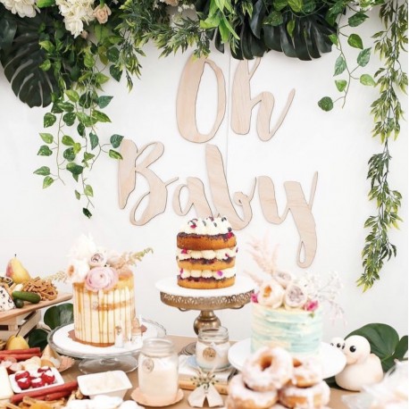 Letras OH BABY para baby shower