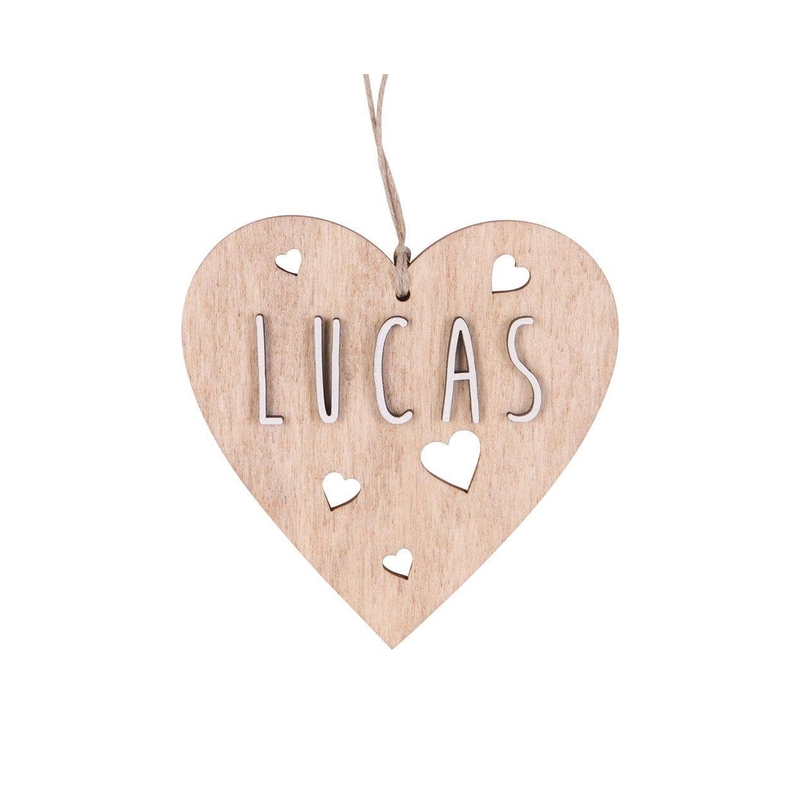 Corazón de Madera Personalizado con Nombre | YELOCAI