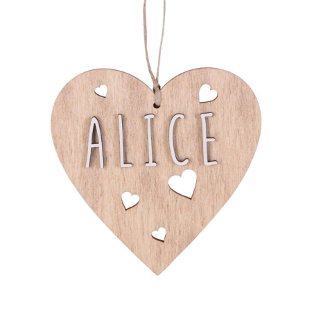Corazón de Madera Personalizado con Nombre | YELOCAI