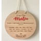 Placa madera regalo profesor