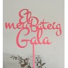 Cake topper bautizo bateig con nomre personalizado