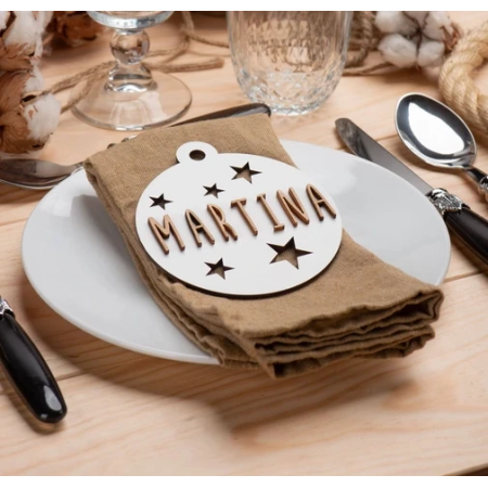 Bola de Navidad de Madera Personalizada | YELOCAI