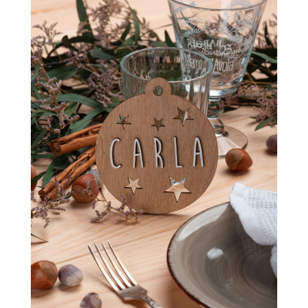 Bola de Navidad de Madera Personalizada | YELOCAI