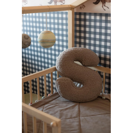 Cojín Letra Bouclé Personalizado Infantil | YELOCAI