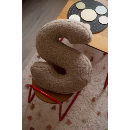 Cojín Letra Bouclé Personalizado Infantil | YELOCAI